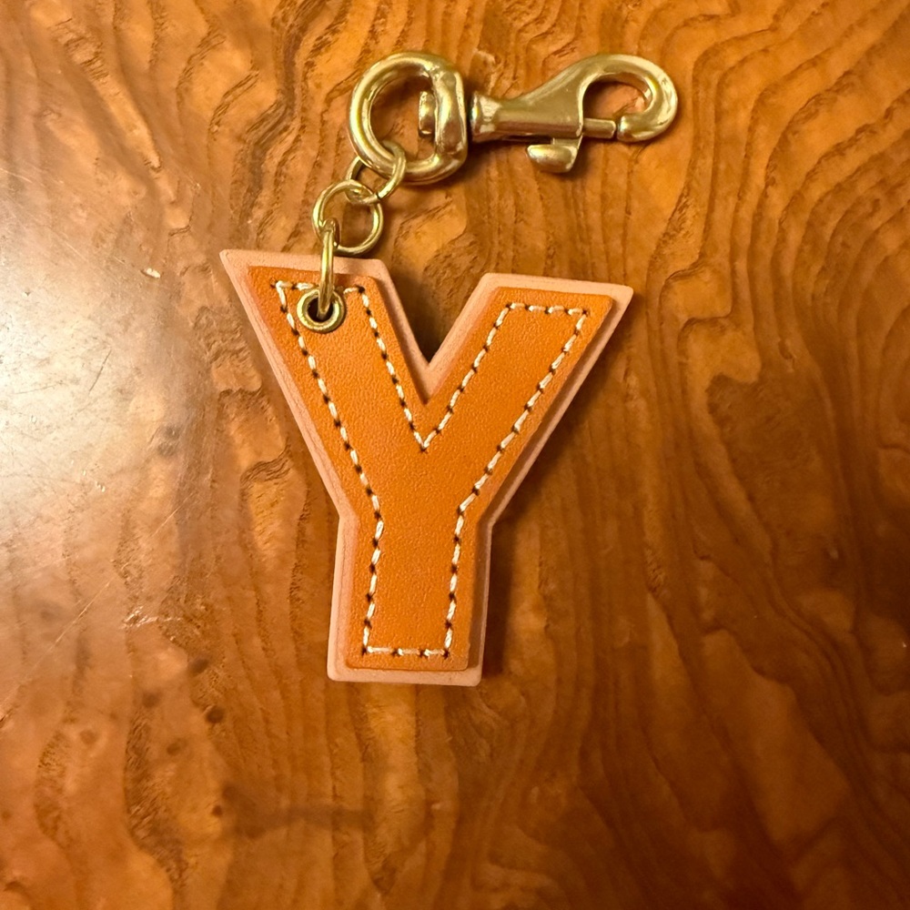 Orange Letter Y Keychain